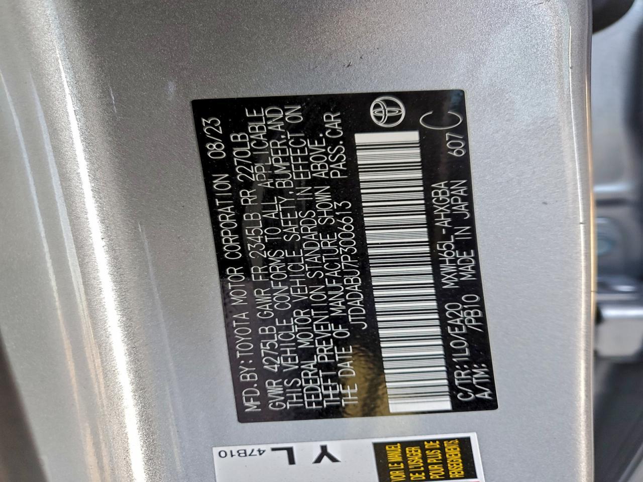 2023 TOYOTA PRIUS