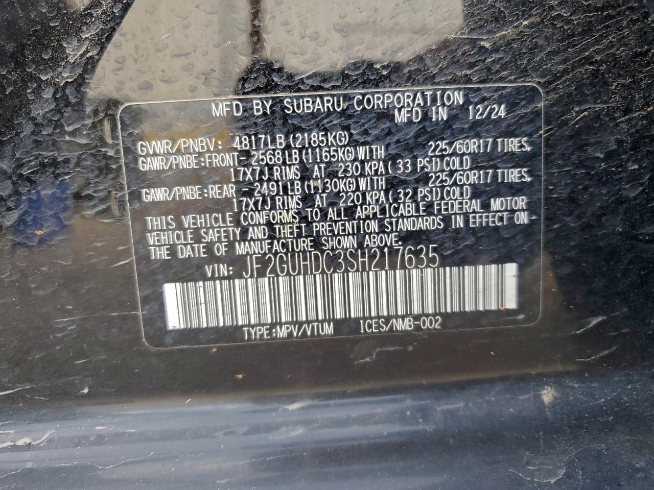 2025 SUBARU Crosstrek