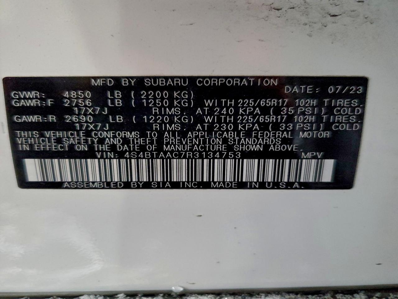 2024 SUBARU Outback