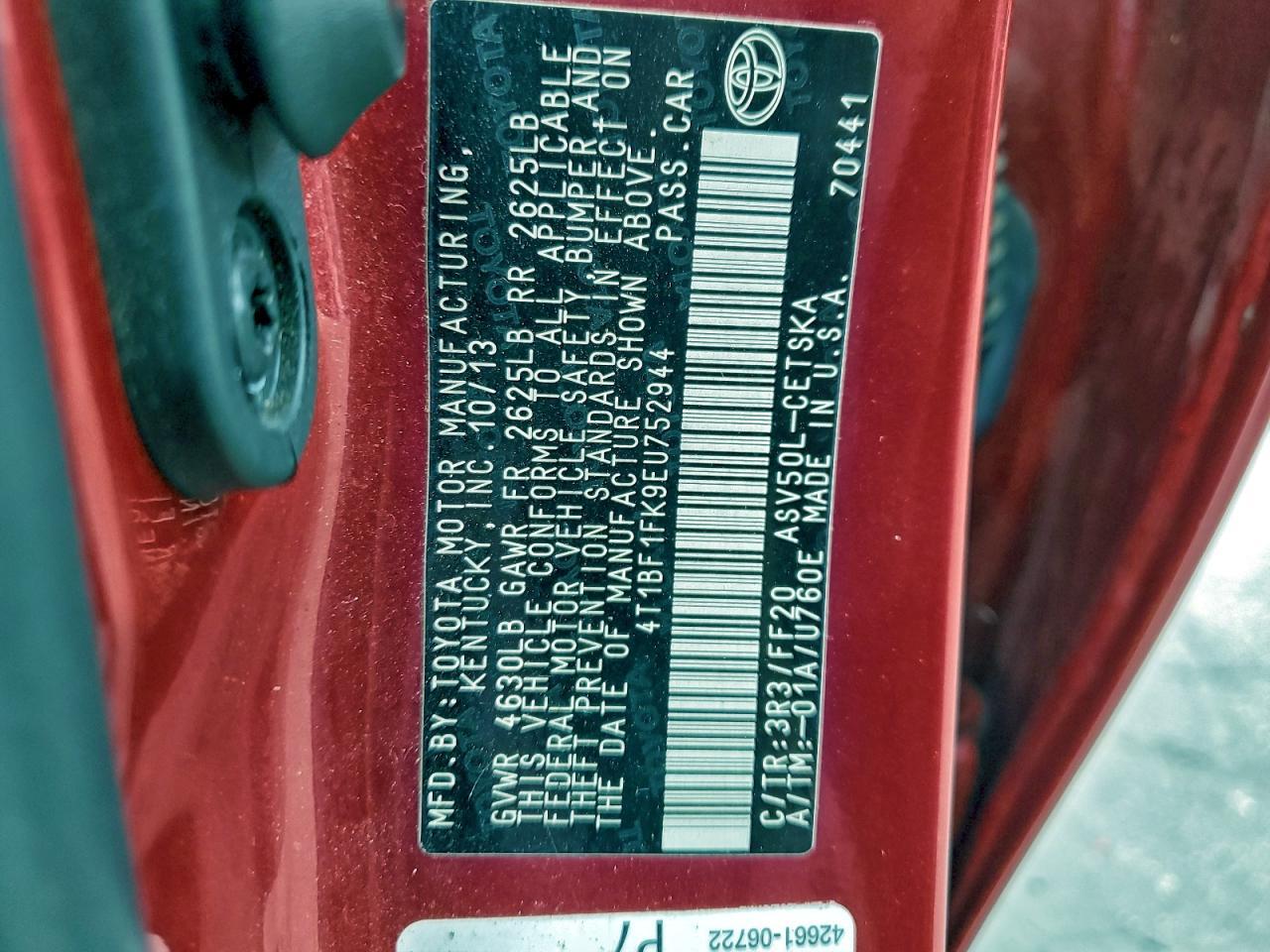 2014 TOYOTA CAMRY