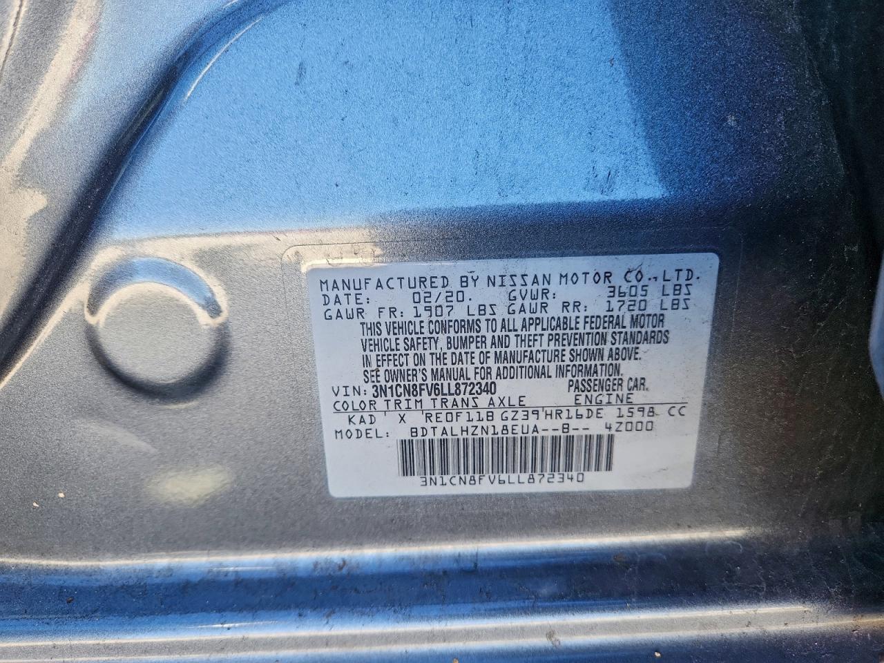 2020 NISSAN VERSA