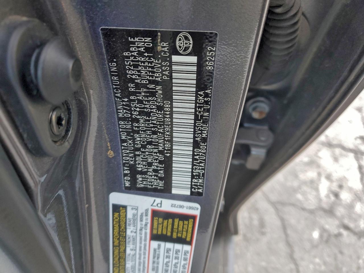 2014 TOYOTA CAMRY