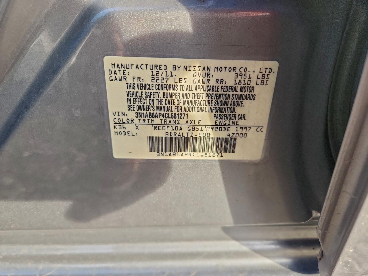 2012 NISSAN SENTRA