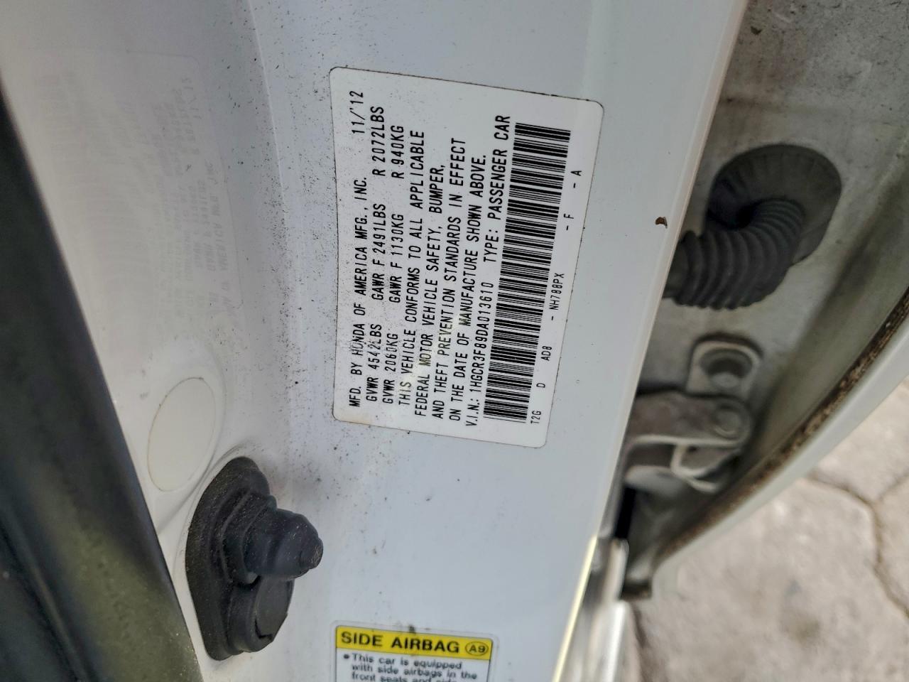 2013 HONDA ACCORD
