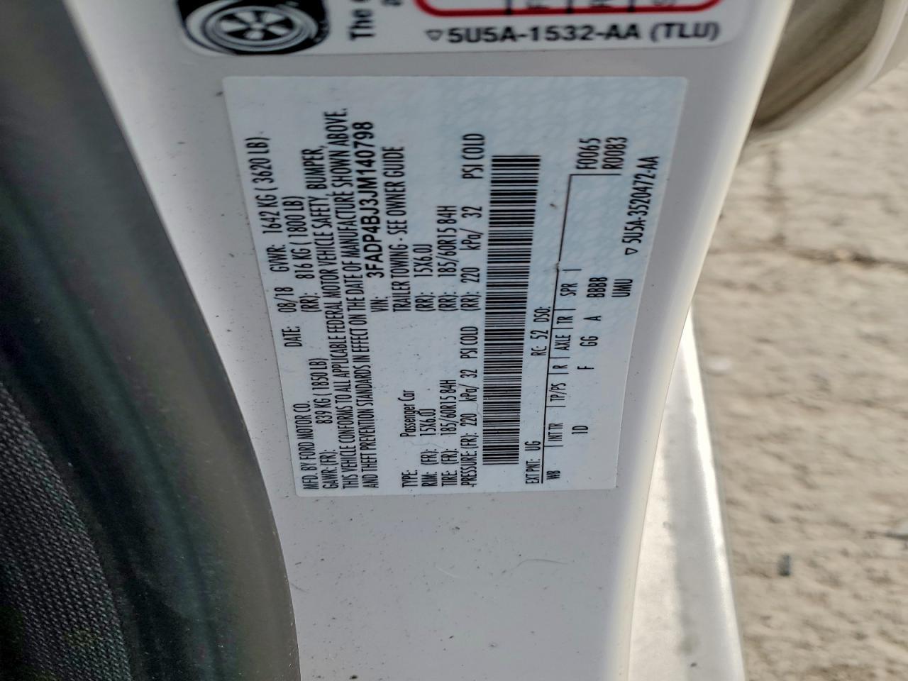 2018 FORD Fiesta