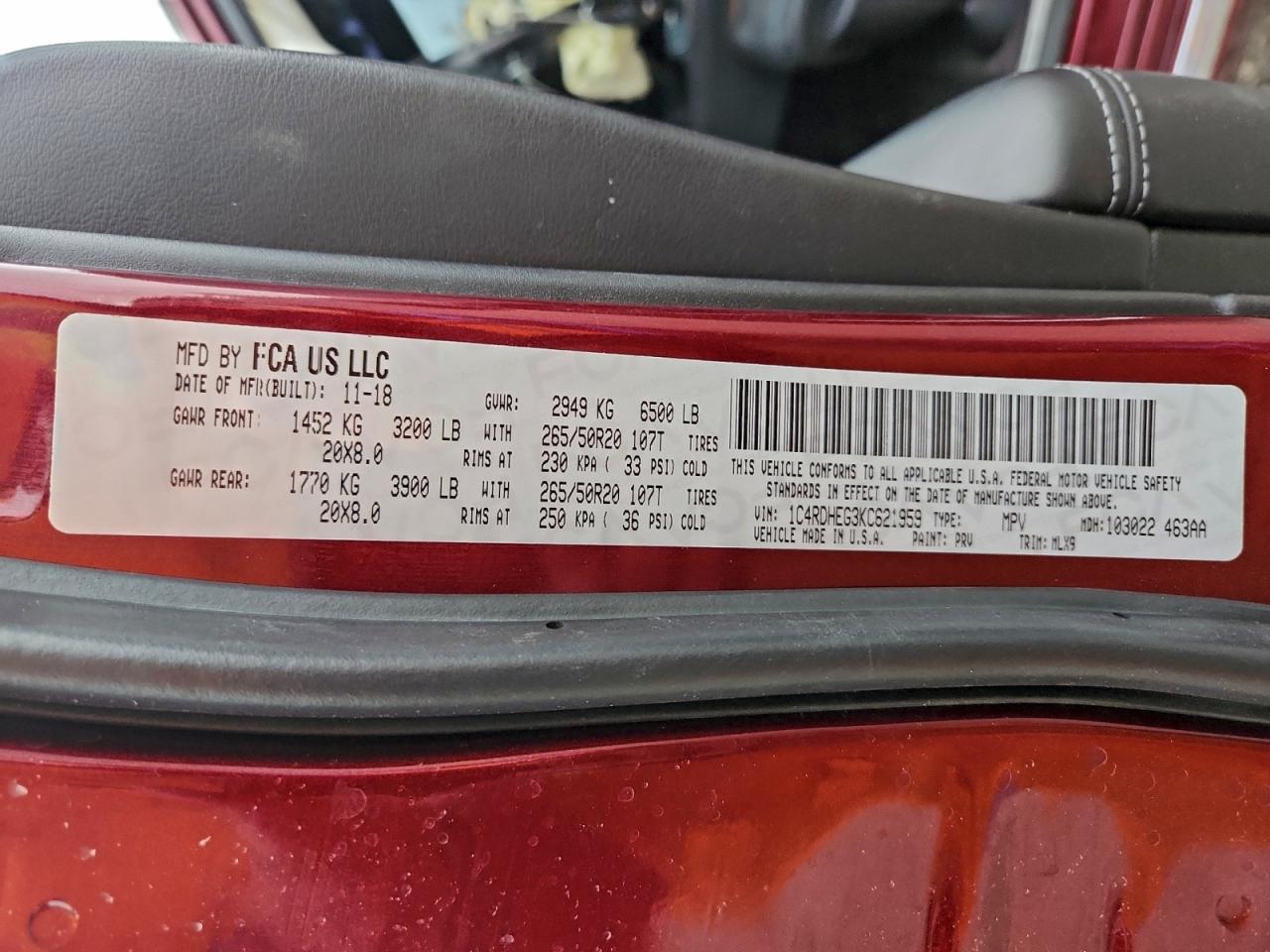 2019 DODGE DURANGO