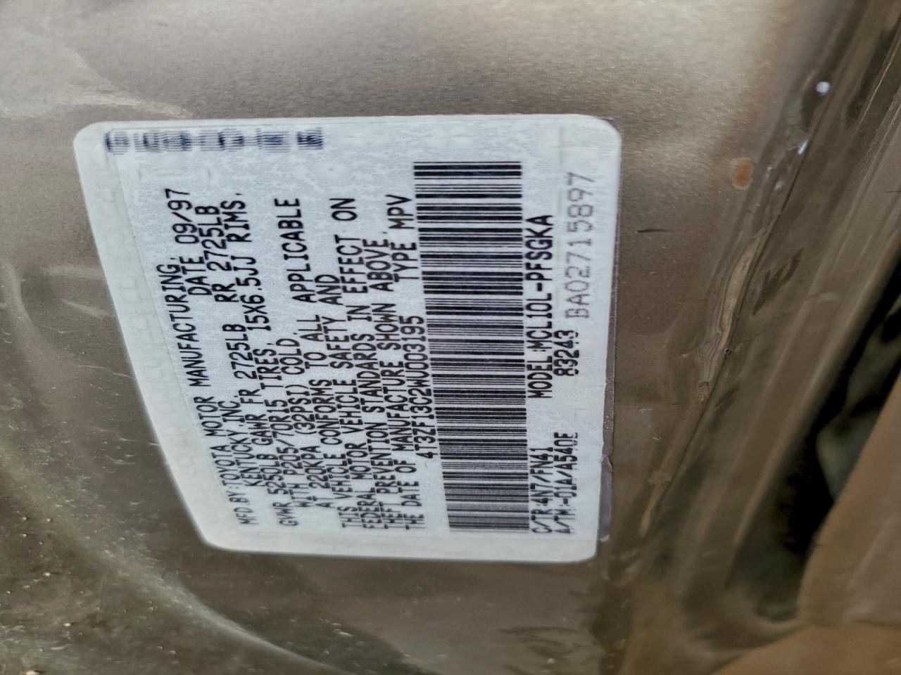 1998 TOYOTA SIENNA