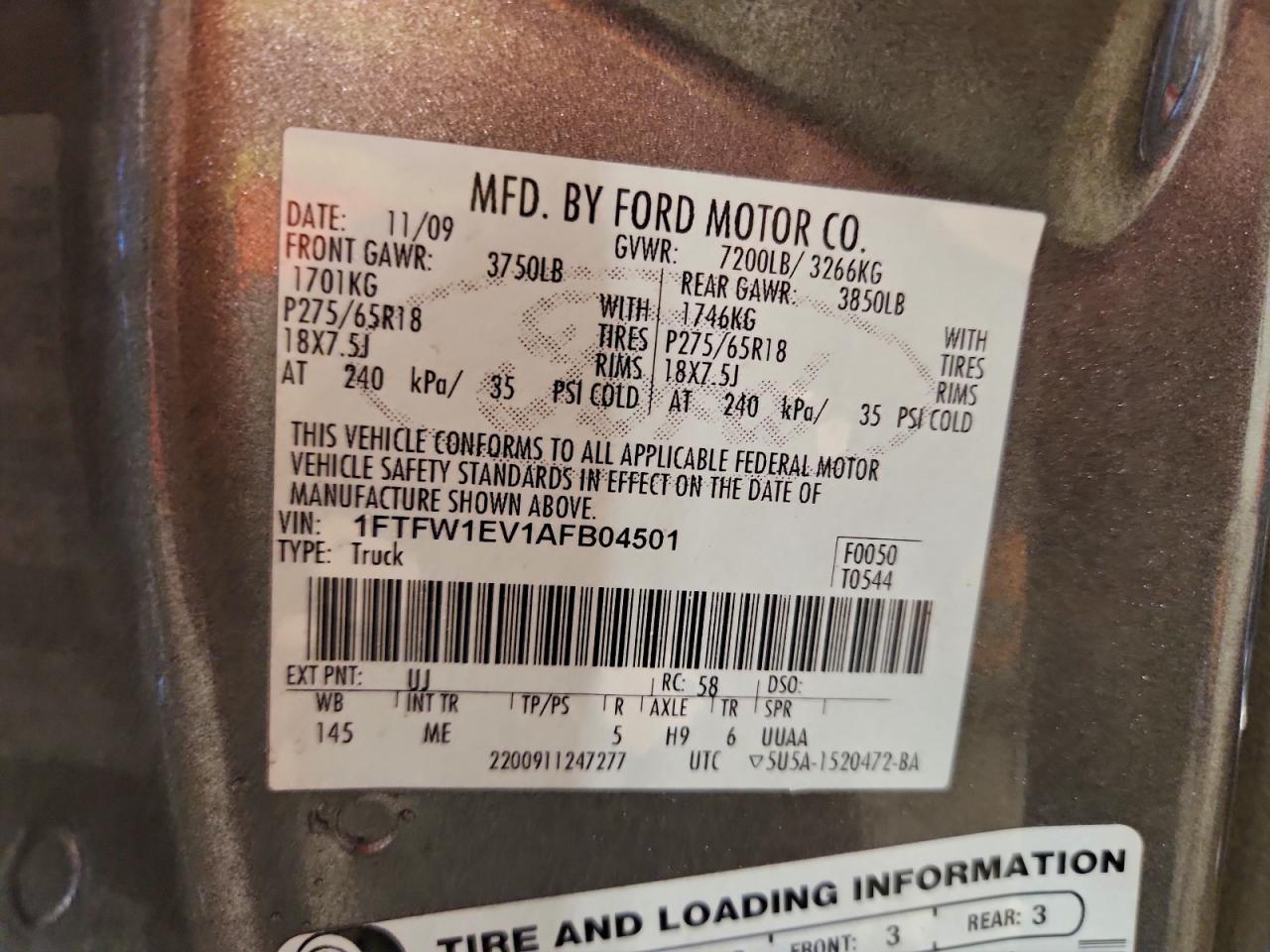 2010 FORD F-150