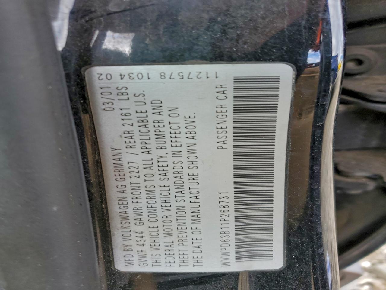 2001 VOLKSWAGEN Passat