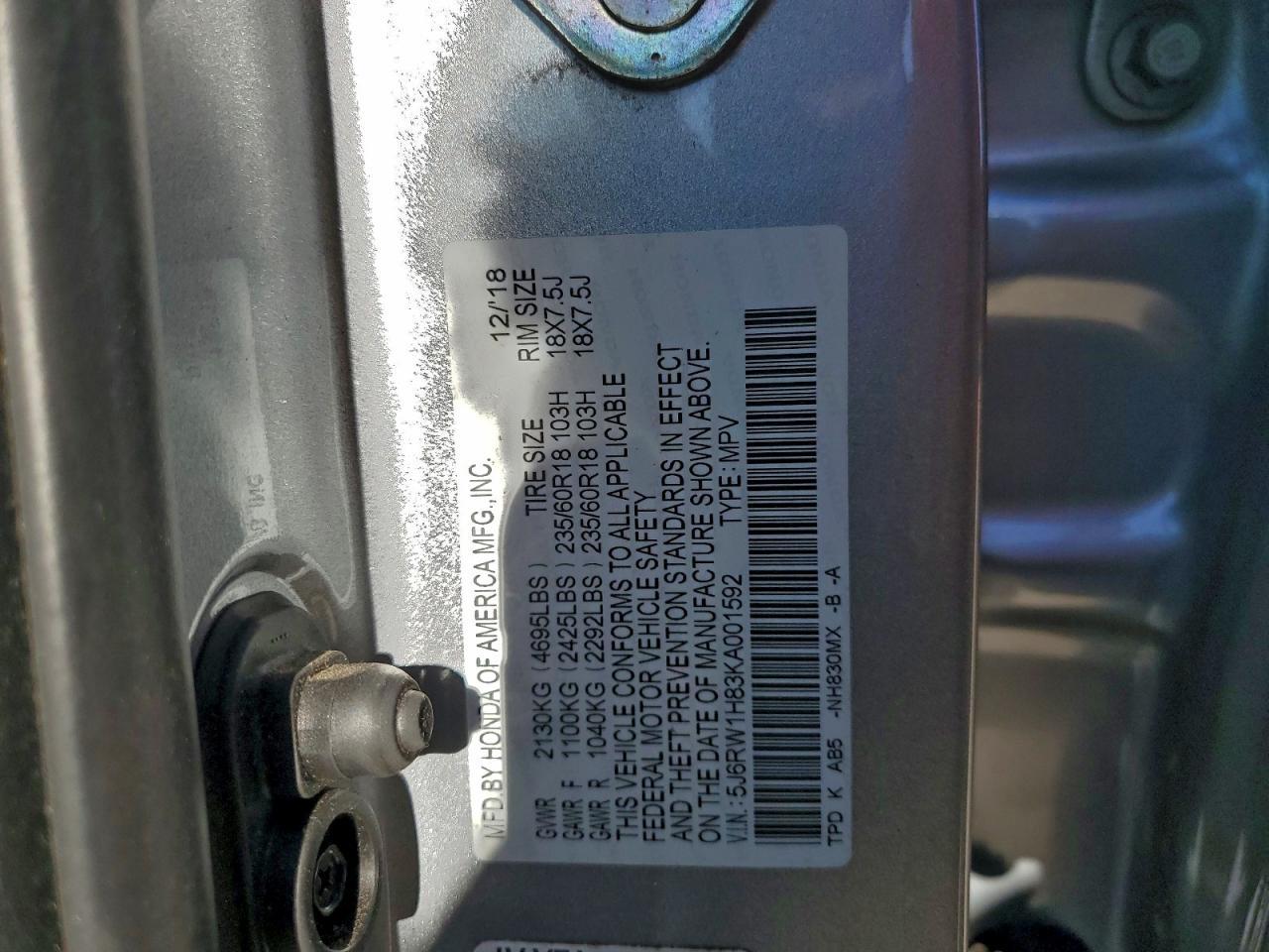 2019 HONDA CR-V