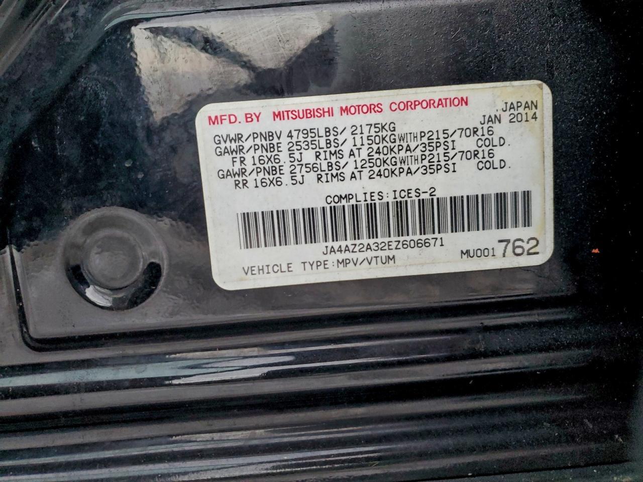 2014 MITSUBISHI outlander