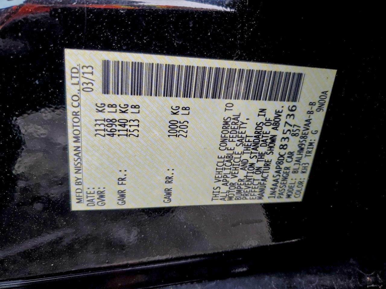 2013 NISSAN Maxima