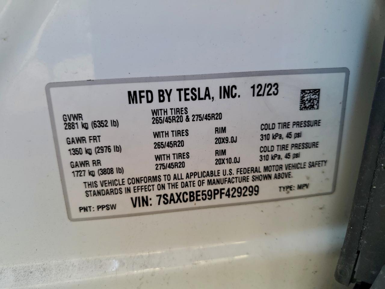 2023 TESLA MODEL X