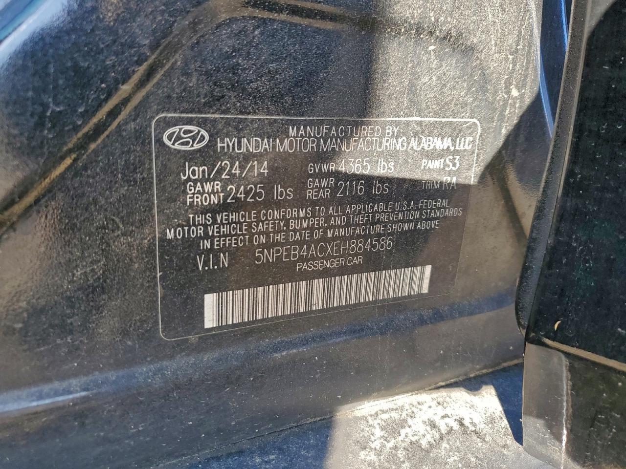 2014 HYUNDAI SONATA
