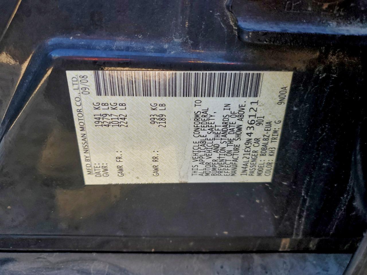 2009 NISSAN ALTIMA
