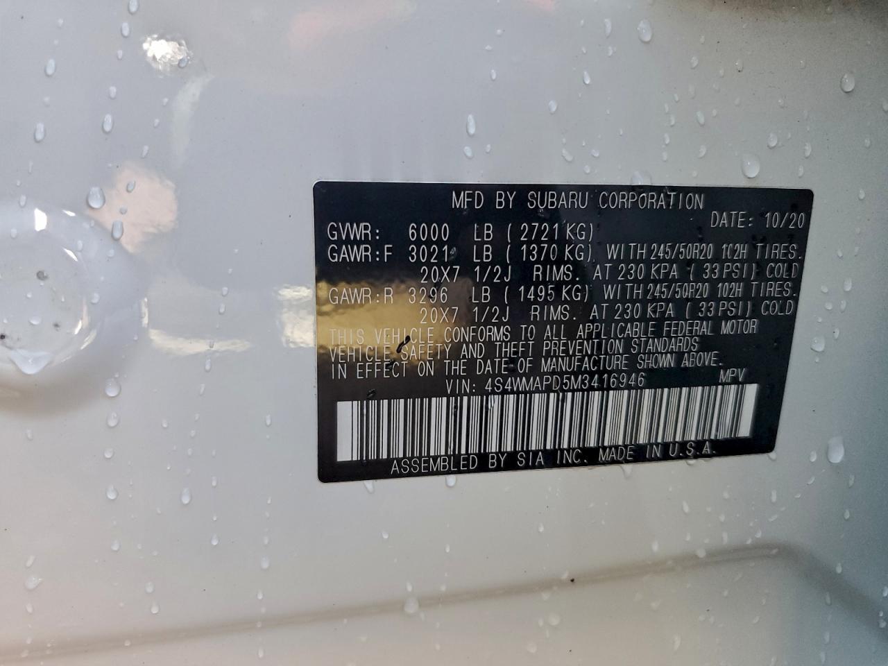 2021 SUBARU Ascent