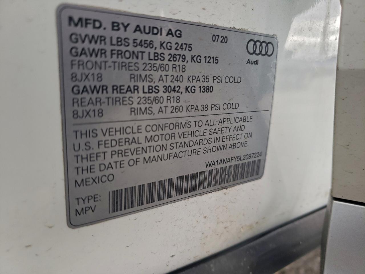 2020 AUDI Q5