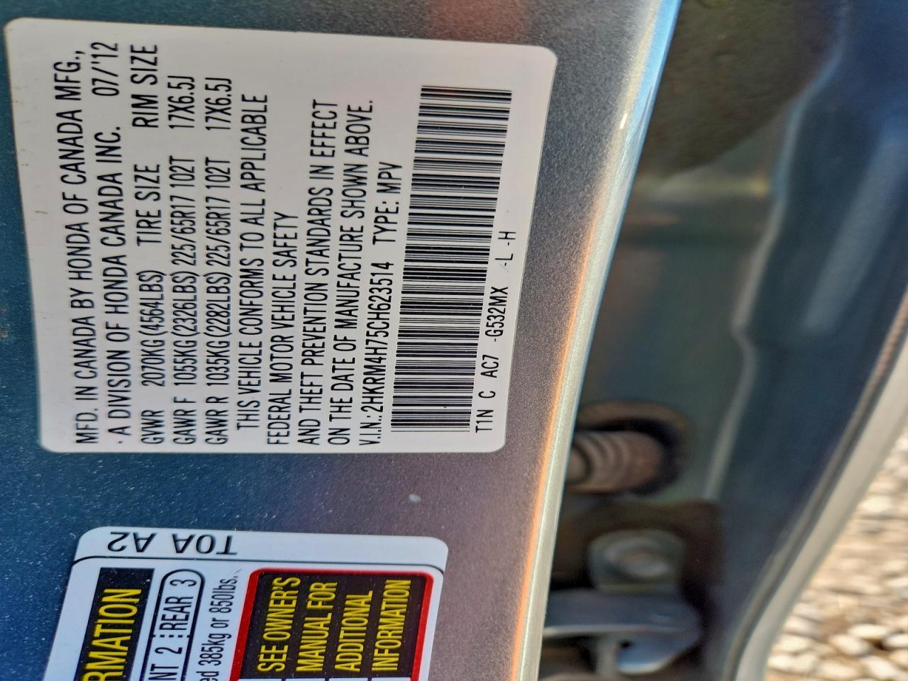 2012 HONDA CR-V
