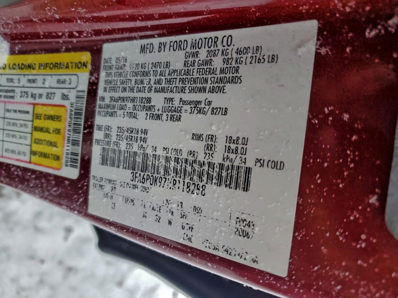 2017 FORD FUSION