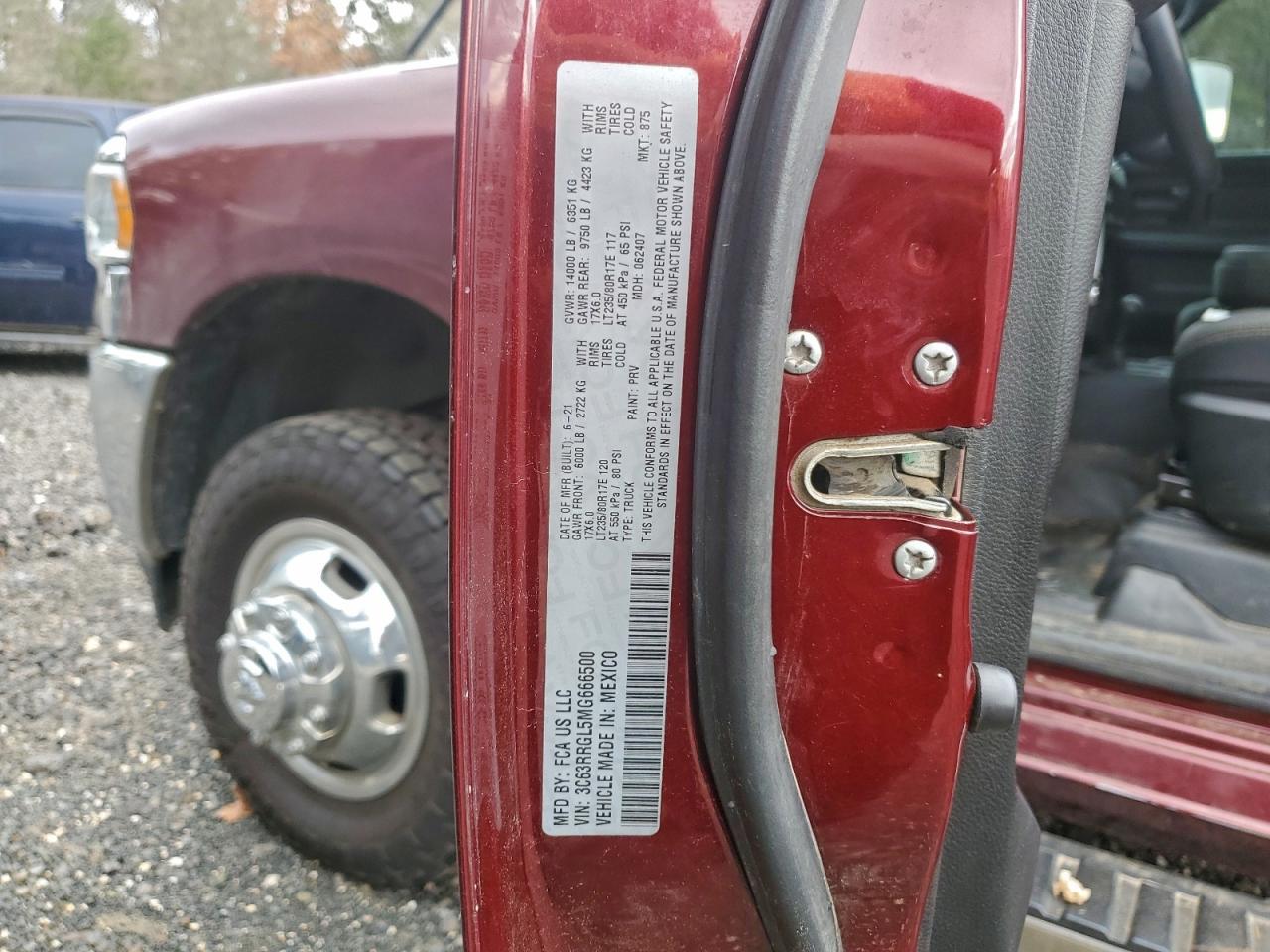 2021 RAM 3500