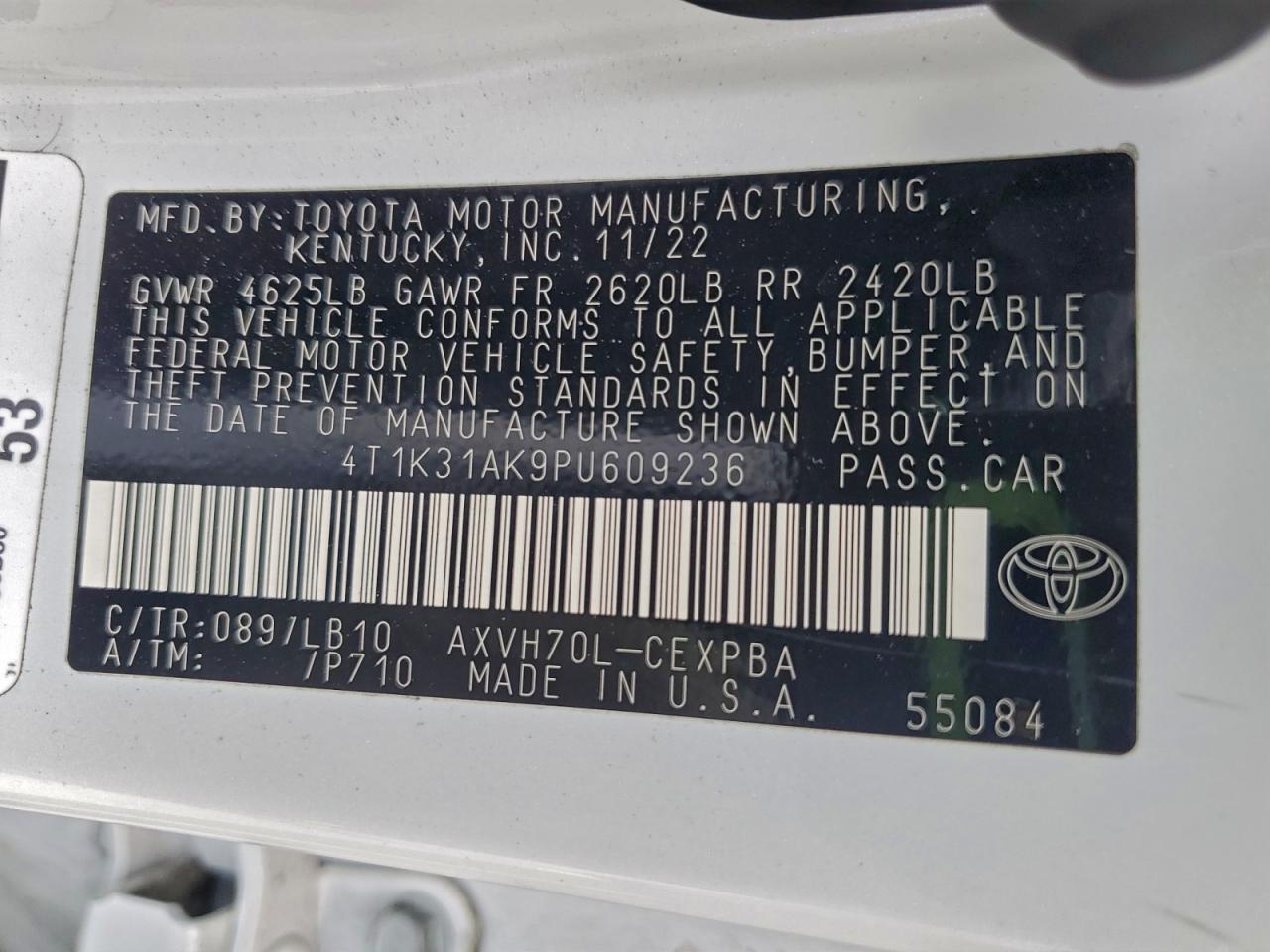 2023 TOYOTA CAMRY