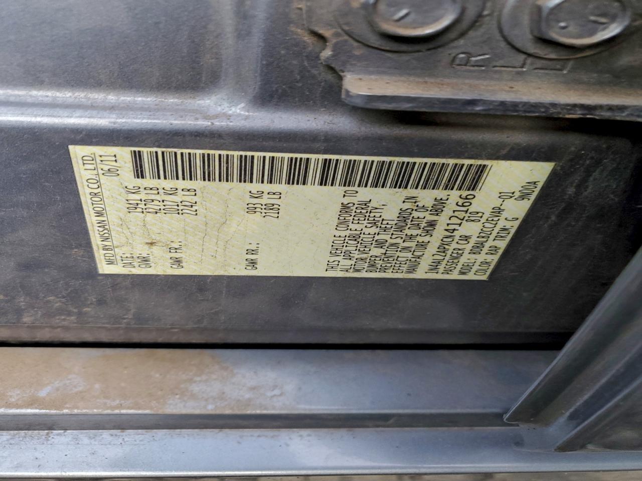2012 NISSAN ALTIMA