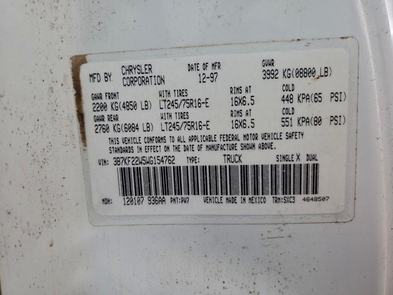 1998 DODGE Ram 2500