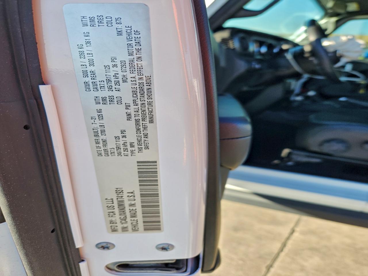 2021 JEEP WRANGLER