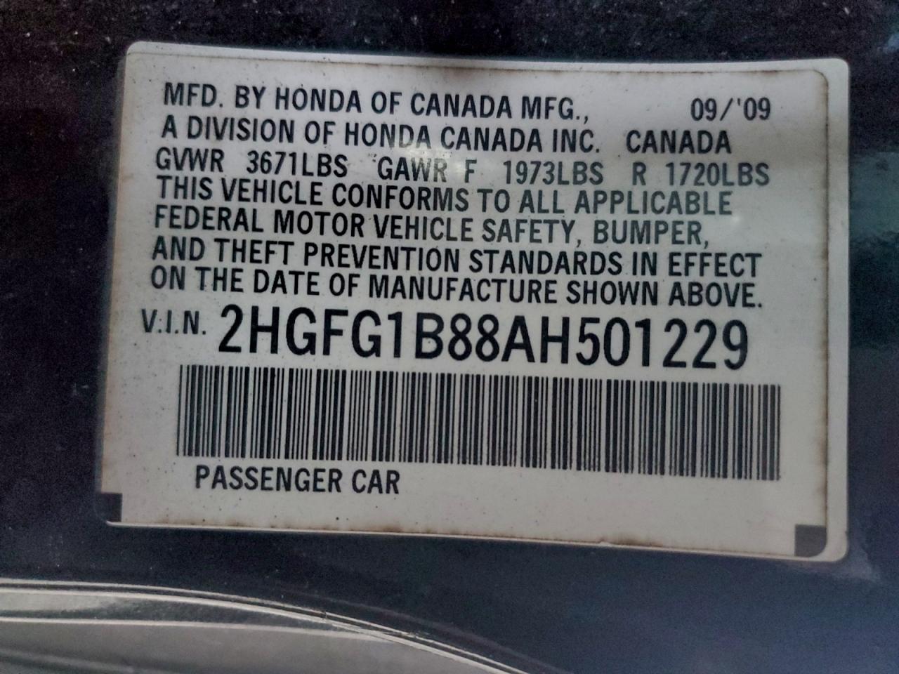 2010 HONDA CIVIC