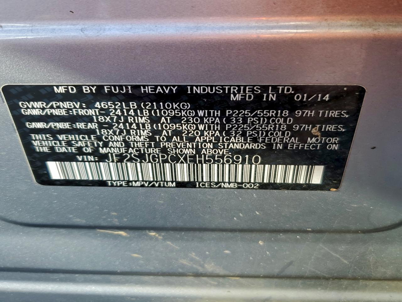 2014 SUBARU FORESTER