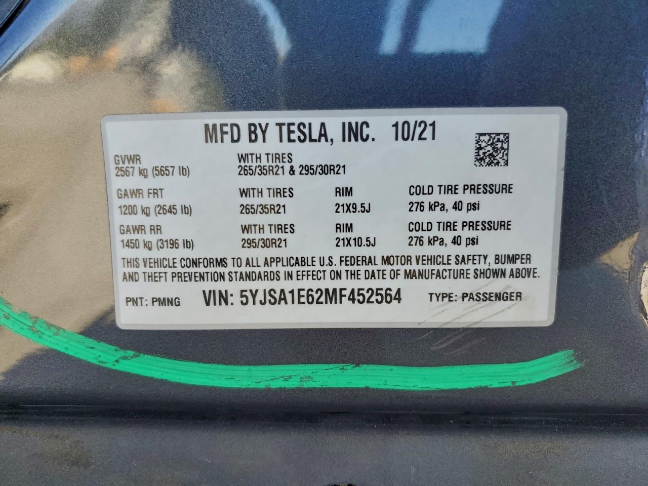 2021 TESLA MODEL S