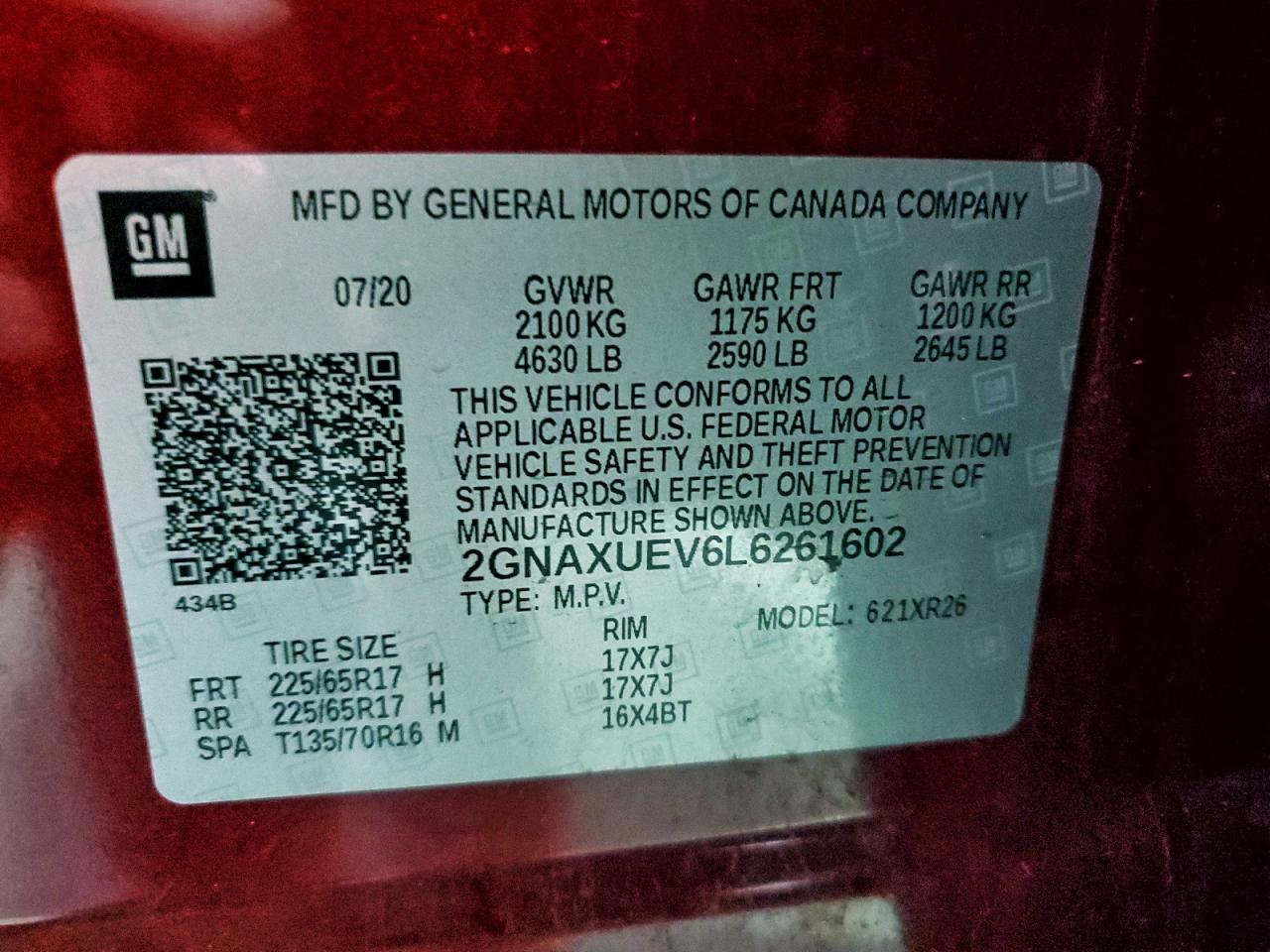 2020 CHEVROLET EQUINOX
