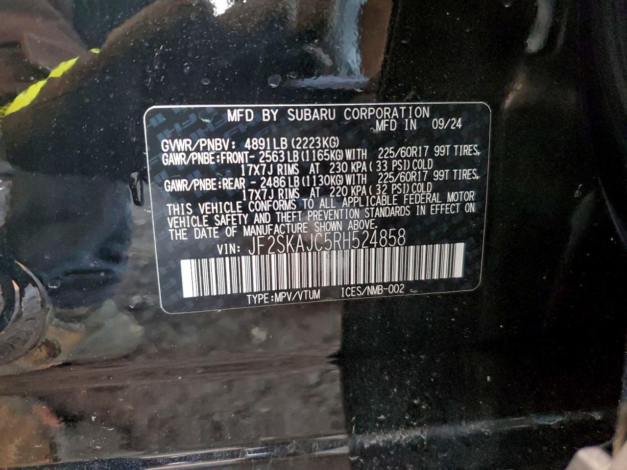 2024 SUBARU FORESTER