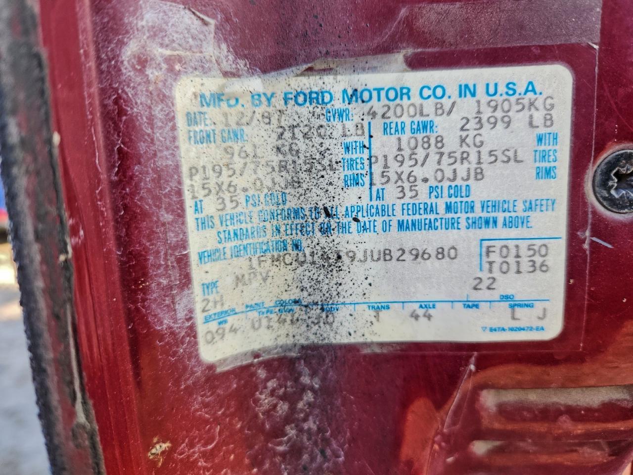1988 FORD Bronco