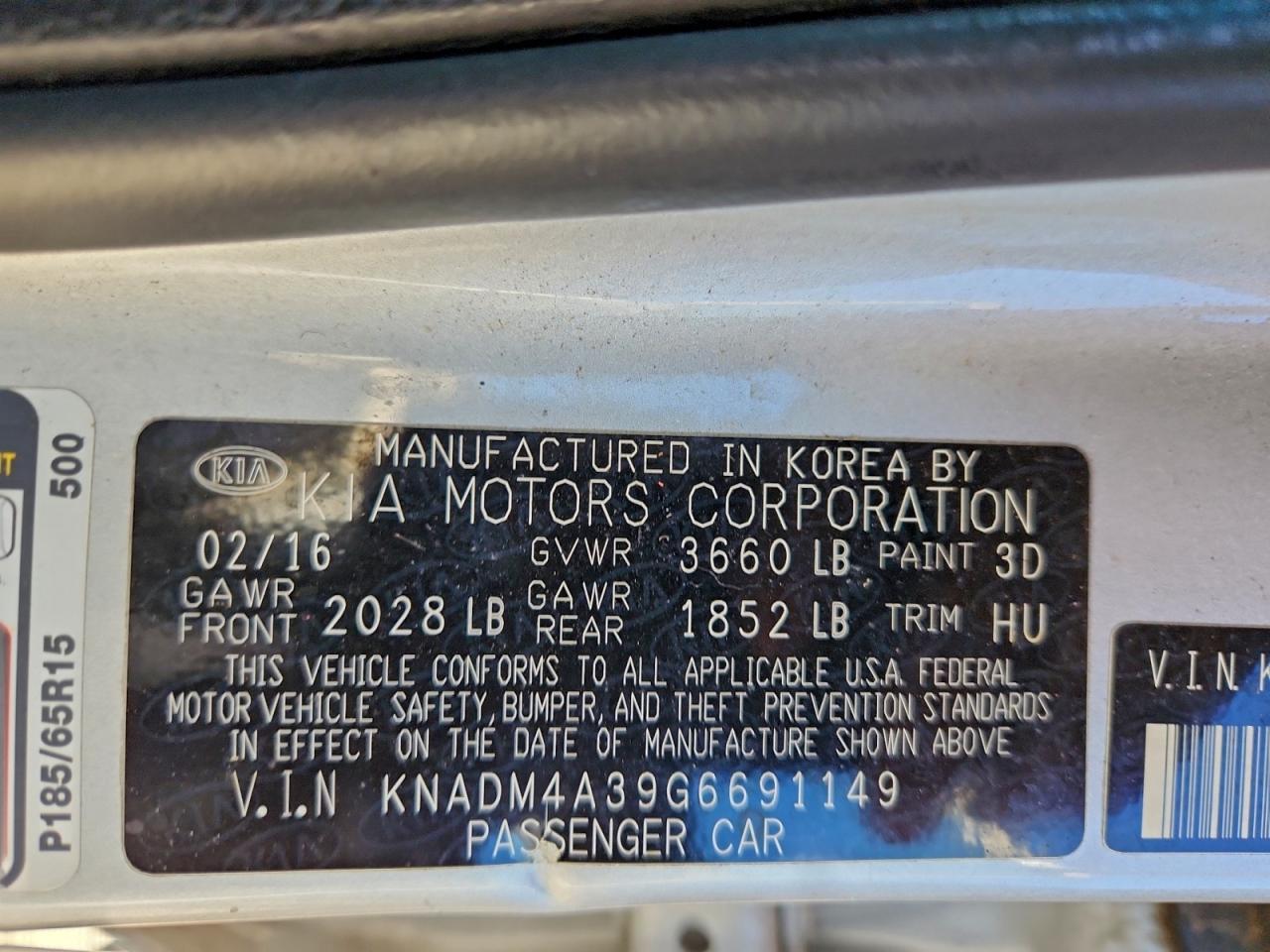2016 KIA RIO