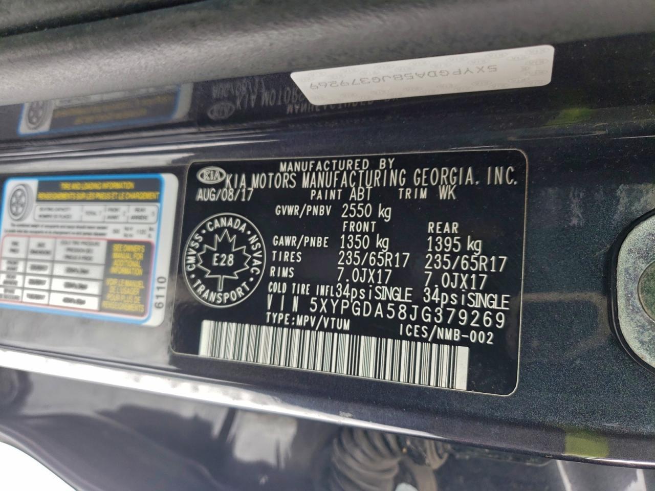 2018 KIA SORENTO