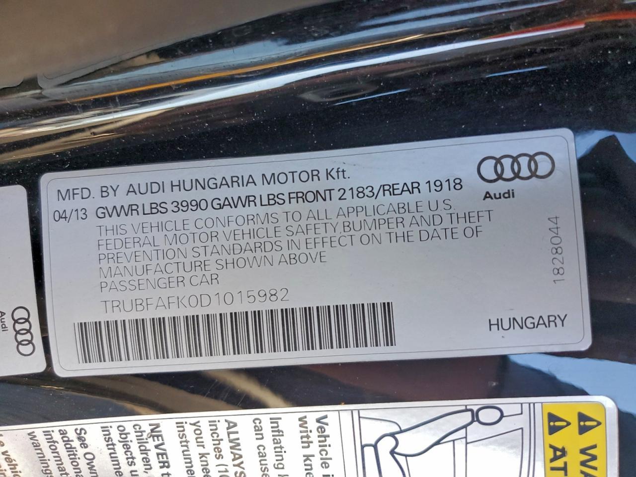 2013 AUDI TT
