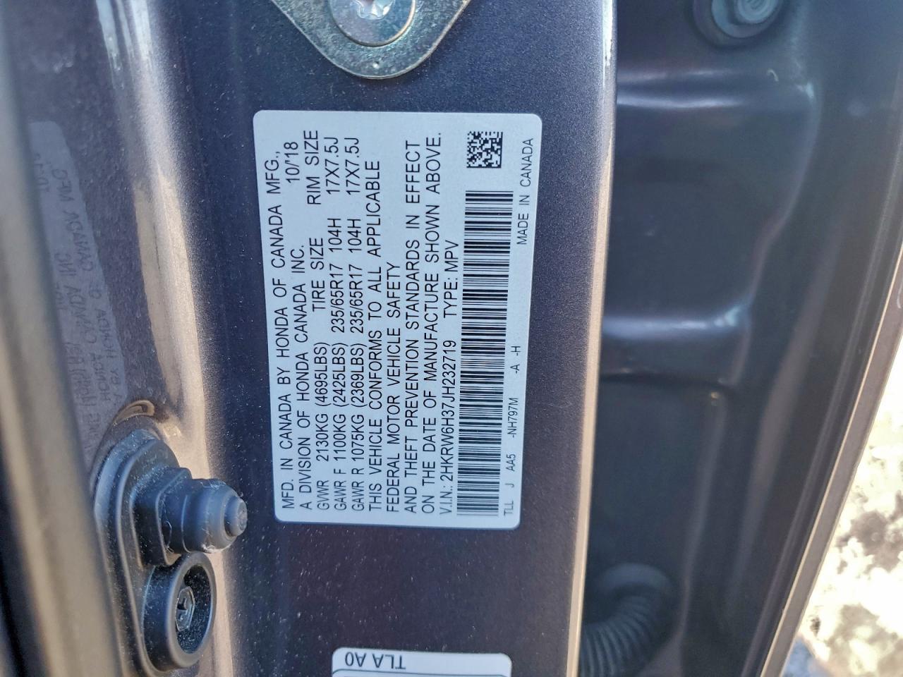 2018 HONDA CR-V
