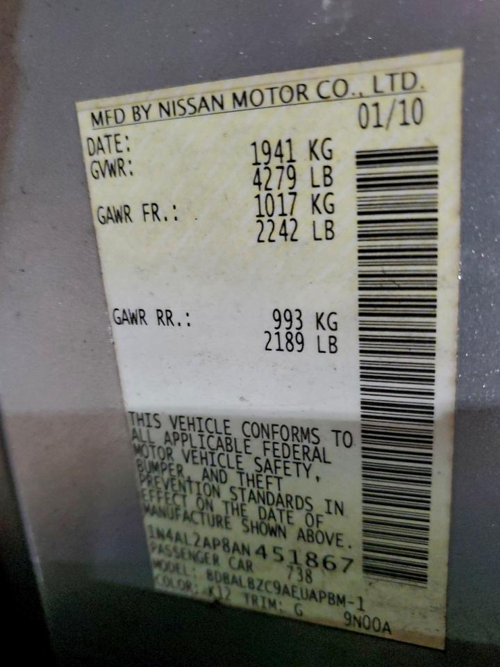 2010 NISSAN ALTIMA
