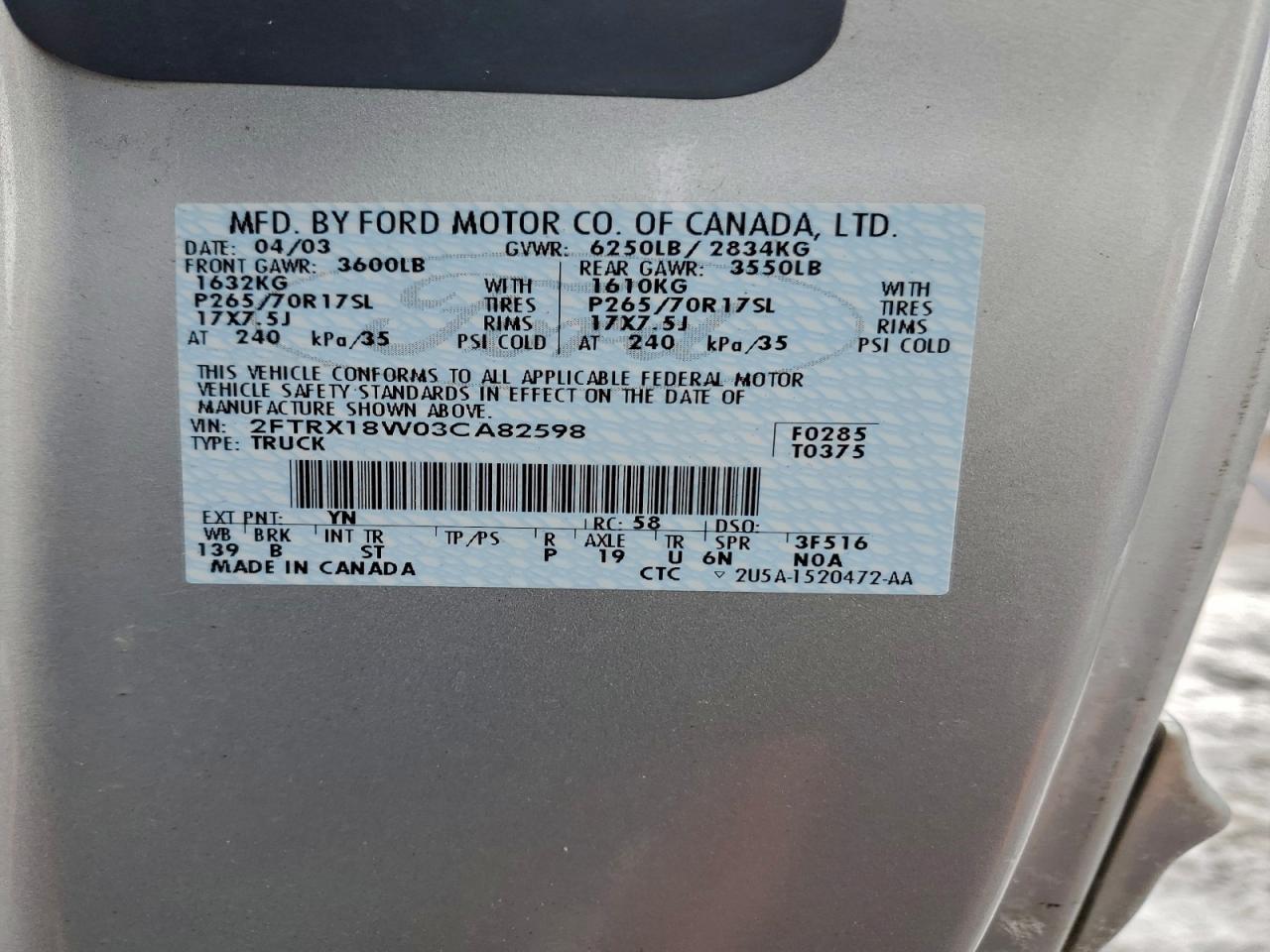 2003 FORD F-150