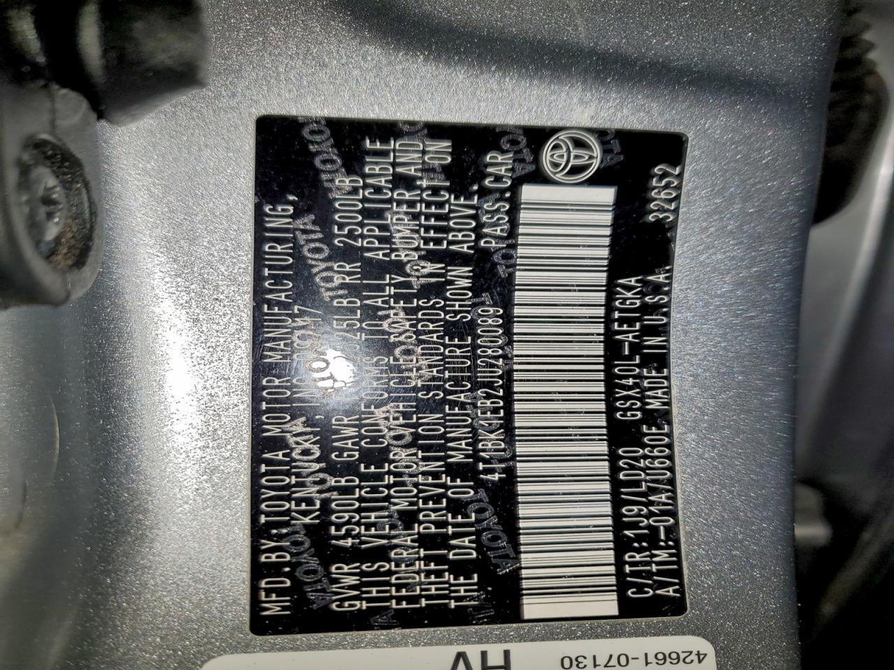 2018 TOYOTA Avalon