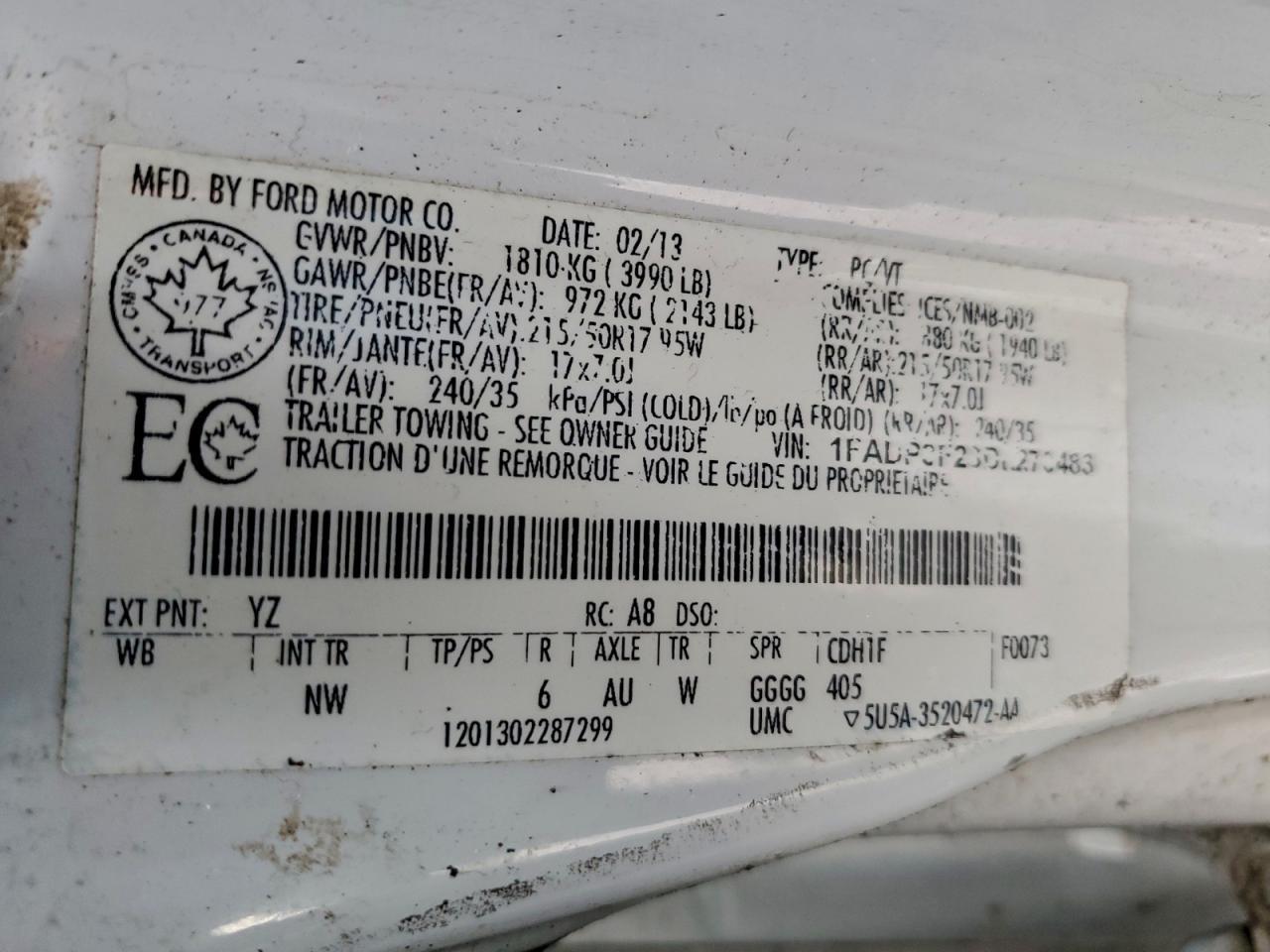 2013 FORD FOCUS