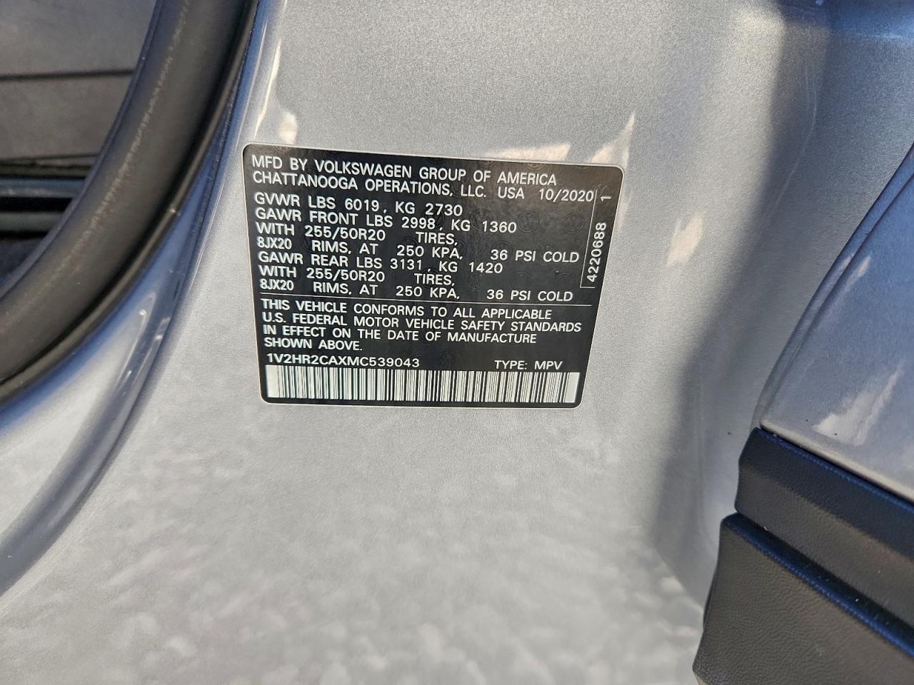 2021 VOLKSWAGEN ATLAS