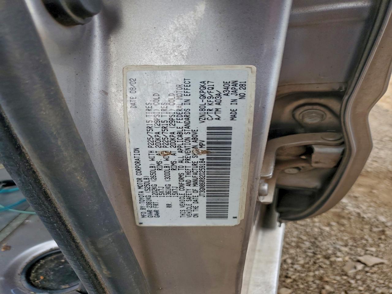2002 TOYOTA 4Runner