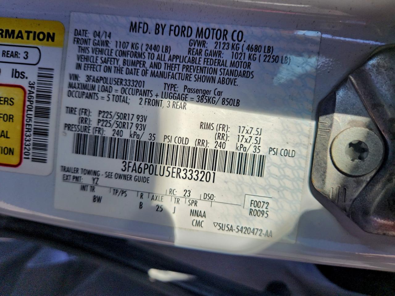 2014 FORD FUSION