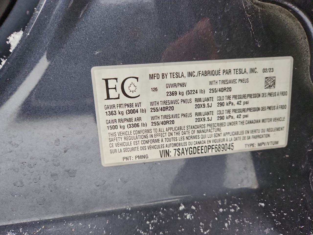 2023 TESLA MODEL Y