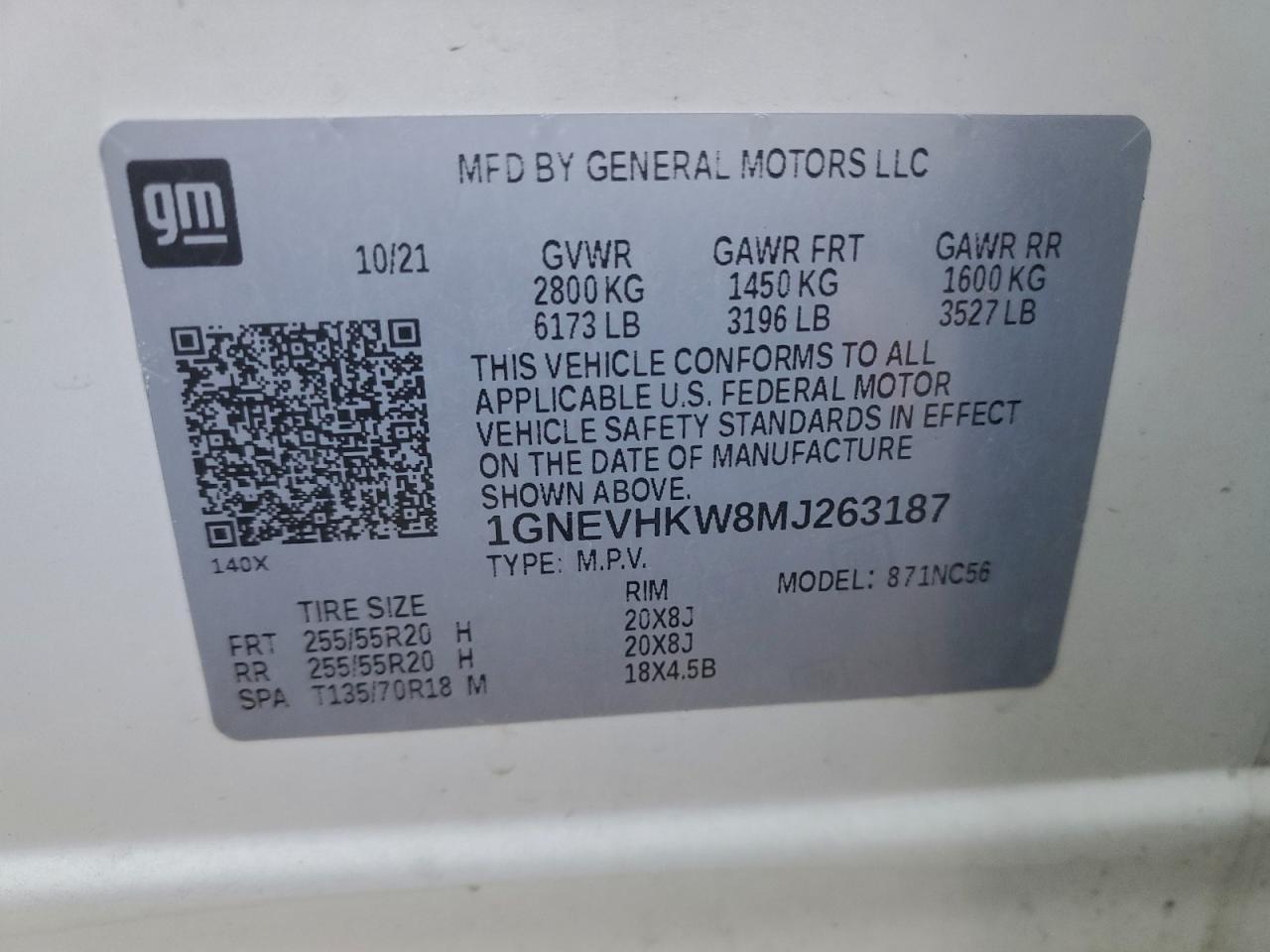 2021 CHEVROLET TRAVERSE