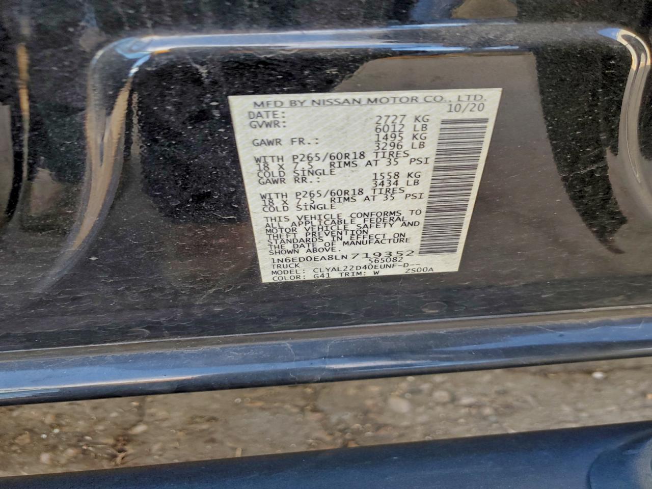 2020 NISSAN Frontier