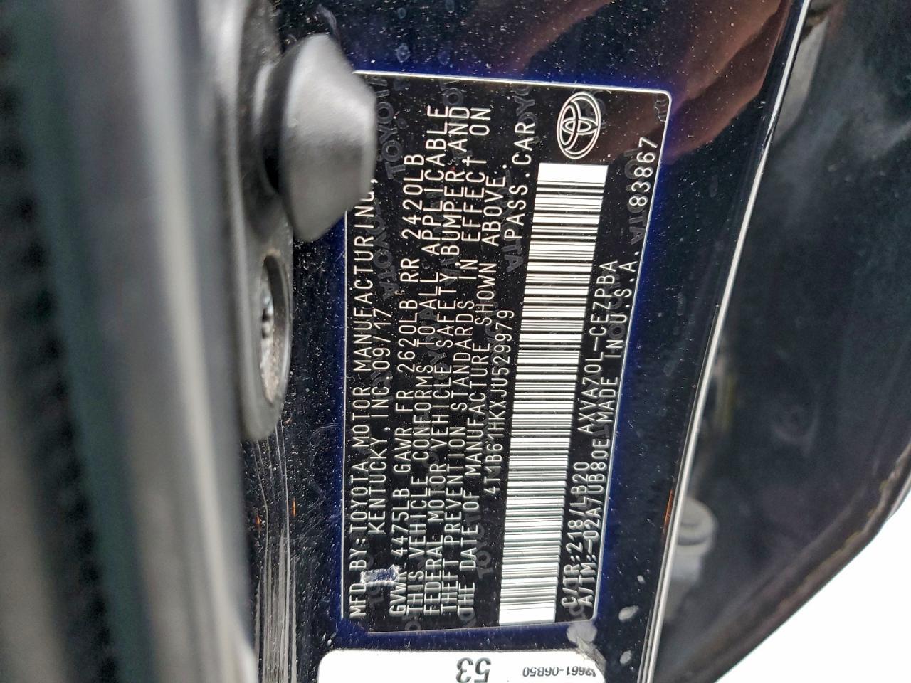 2018 TOYOTA CAMRY