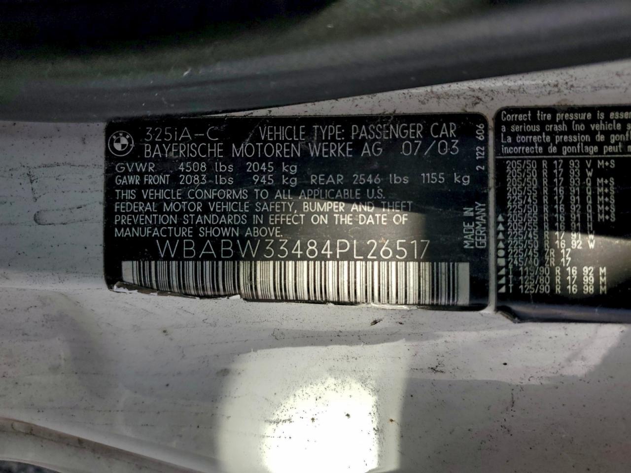 2004 BMW 3 SERIES